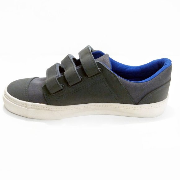 American Eagle Boys Sneakers-Grey-Triple Velcro Hook & Loop-Size 3 - Picture 6 of 12